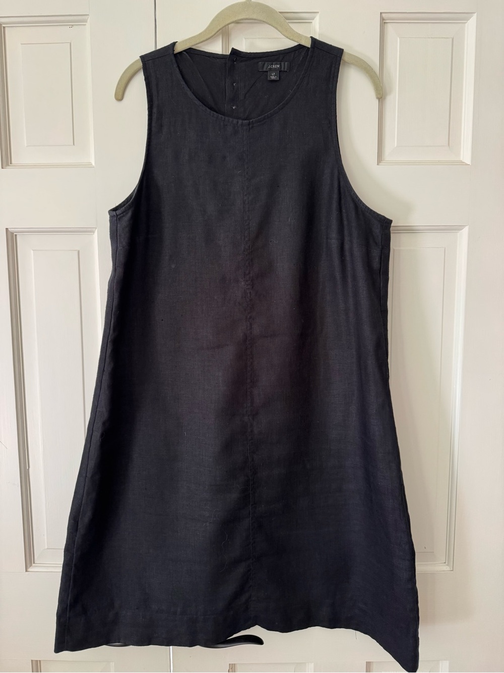 J. Crew Black Sleeveless Linen Dress